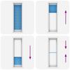 Blue Pleated Roller Blind 60X200 Cm Fabric Width 59.4 Cm