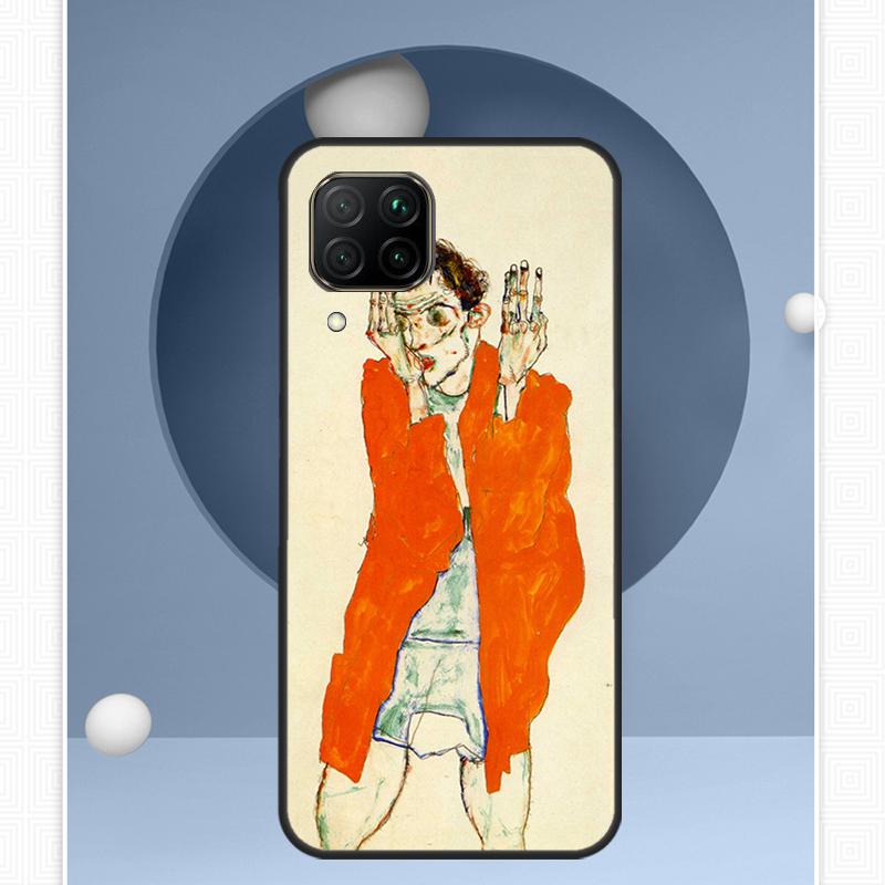 Egon Schiele For Huawei Nova 12i 12s 11i 8i Y91 Y60 Y70 Y72 Y90 Y61 9 10 SE P20 P40 Lite P30 P60 Pro Case