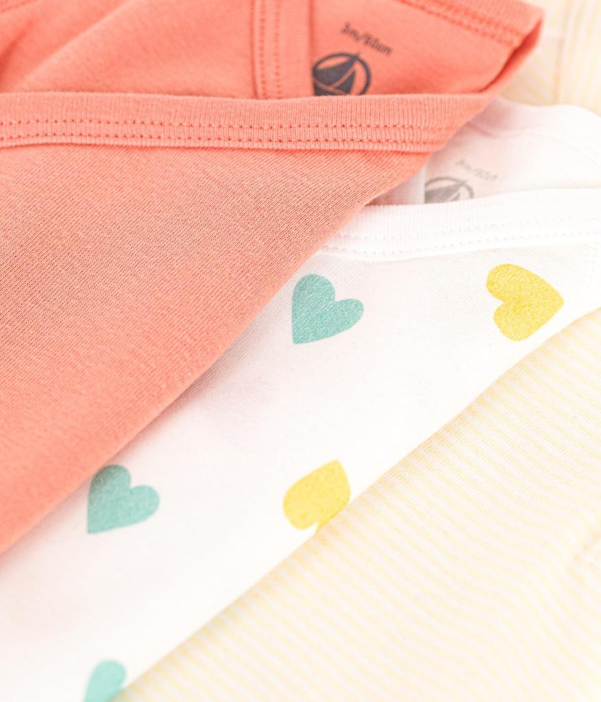 Short Sleeve Bodysuit Set A0DJO Multicolor 1 6 Months 67cm [Petit Bateau] 3-Piece