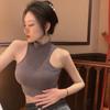 Women's Halter Slim Sexy Exposure Navel Camisole Summer Vest Solid Color Tank Top