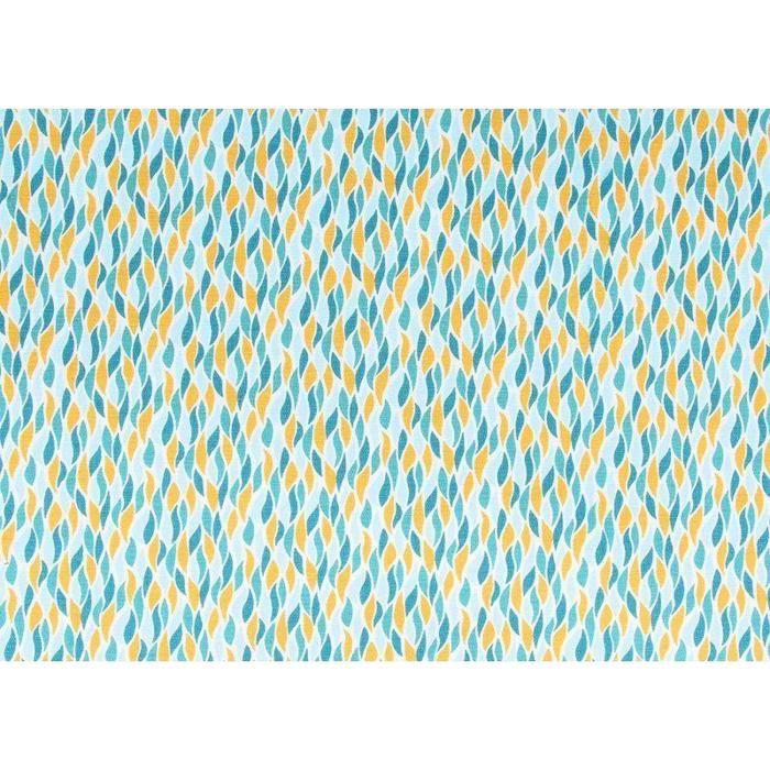 Coupon de tissu coton Crafty cotton - Flammes géométriques - Fond Blanc - 145 x 110 cm