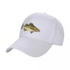 New Yellow Perch Fish Drawing Dark Green Baseball Cap Luxury Unisex Hat Trucker Hat Golf Hat Unisex Caps Unisex Womens