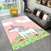  Cartoon Unicorn Animal Area Rug,Carpet Rug for Living Room Children's Bedroom Sofa Doormat Decor,Kids Game Non-slip Floor Mat