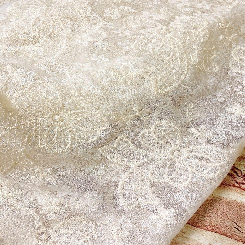 

Heavyweight high-end custom vintage lace jacquard fabric suitable for wedding dresses formal gowns and designer clothing fabrics 1.3M&1M абрикосовый