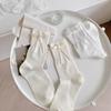 Hosiery Bow Socks Pearl Ribbon Socks Kawaii Girls Uniform Socks  Lolita