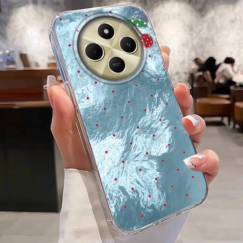 Cute Fruit Cherry Butterfly Girls Women Phone Case For Xiaomi Poco X3pro X5 M6 X6 X3 NFC M5s M6 Pro C75 C61 Bumper Fundas Cover