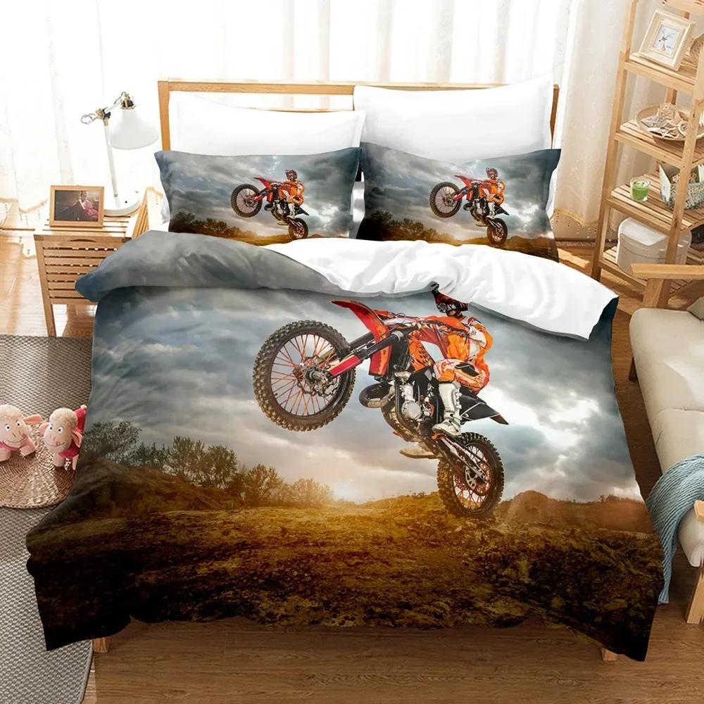 Luxury New 3D Print Motorcycle  Bedding Sets Duvet Cover Set With Pillowcase Twin Full Queen King Bedclothes Bed Linen