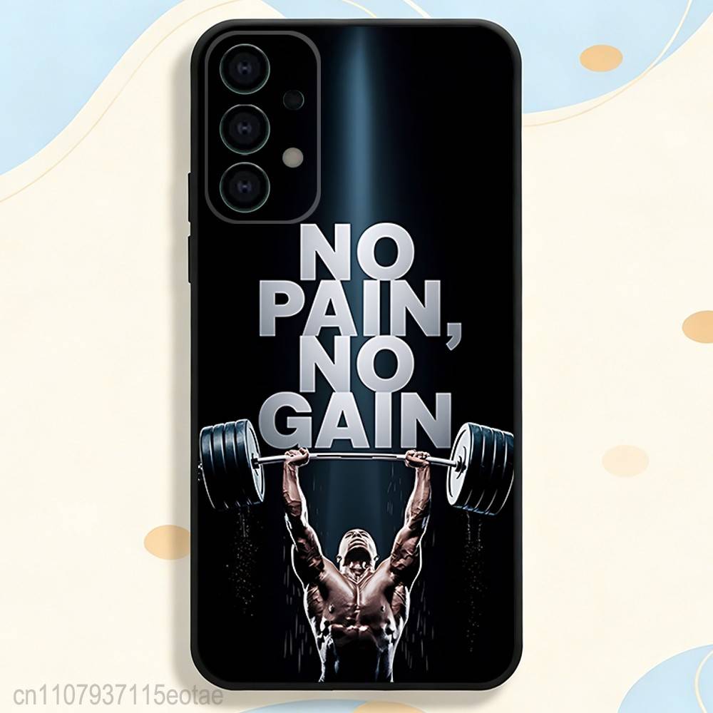Bodybuilding muscle training barbell Case for Samsung S series s21 s22 s23 s24 s25 FE Plus Ultra TPU Soft to Skin-friendly case