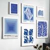 Blaue Henri Matisse Bauhaus Picasso Korallenblätter Poster und Drucke Wandkunst Leinwandgemälde für Wohnzimmer dekorative Bilder