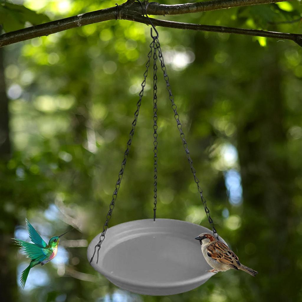 Hanging Bird Feeder and Waterer Tray Birds Water Station for Backyard Garden