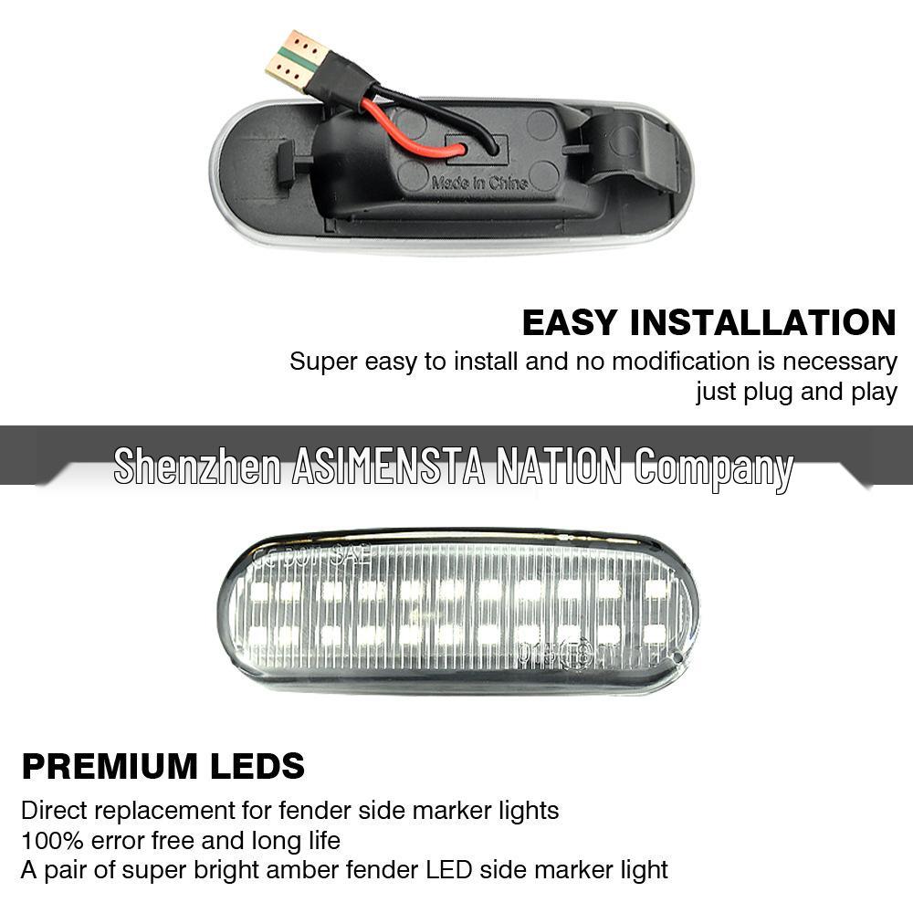 Fiat Panda Peugeot Citroen LED Sequential Side Fender Turn Signals