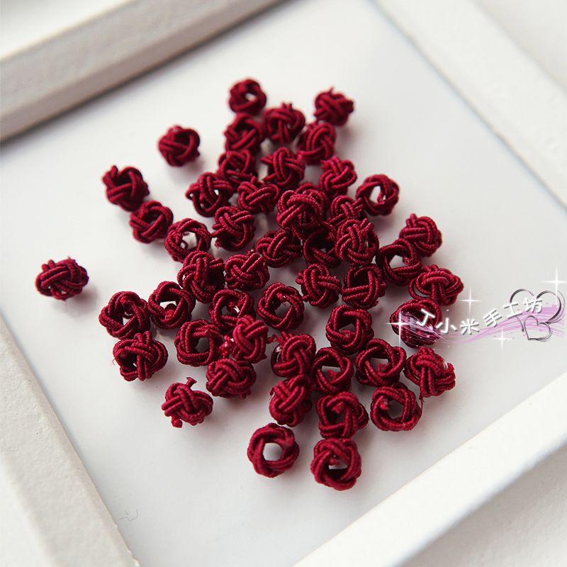 

Изделие в виде узла «ананас» с большим отверстием, четырехсторонней пряжкой «ананас», материал для DIY браслета, цепочки на запястье, цепочки на ногу, аксессуары, красная веревка, китайский узел Burgundy