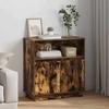LED Sideboard Smoked Oak 71 x 34.5 x 75 cm Particleboard