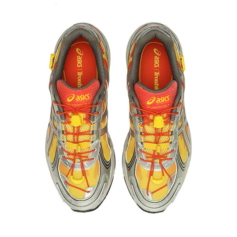 Asics Gel-Kahana TR V4 TroubleSmile Metallic Silver Orange Yellow Unisex Sneakers 1203A653-750