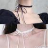 Korean Black Lace Bow Choker Necklace Long Collar For Women