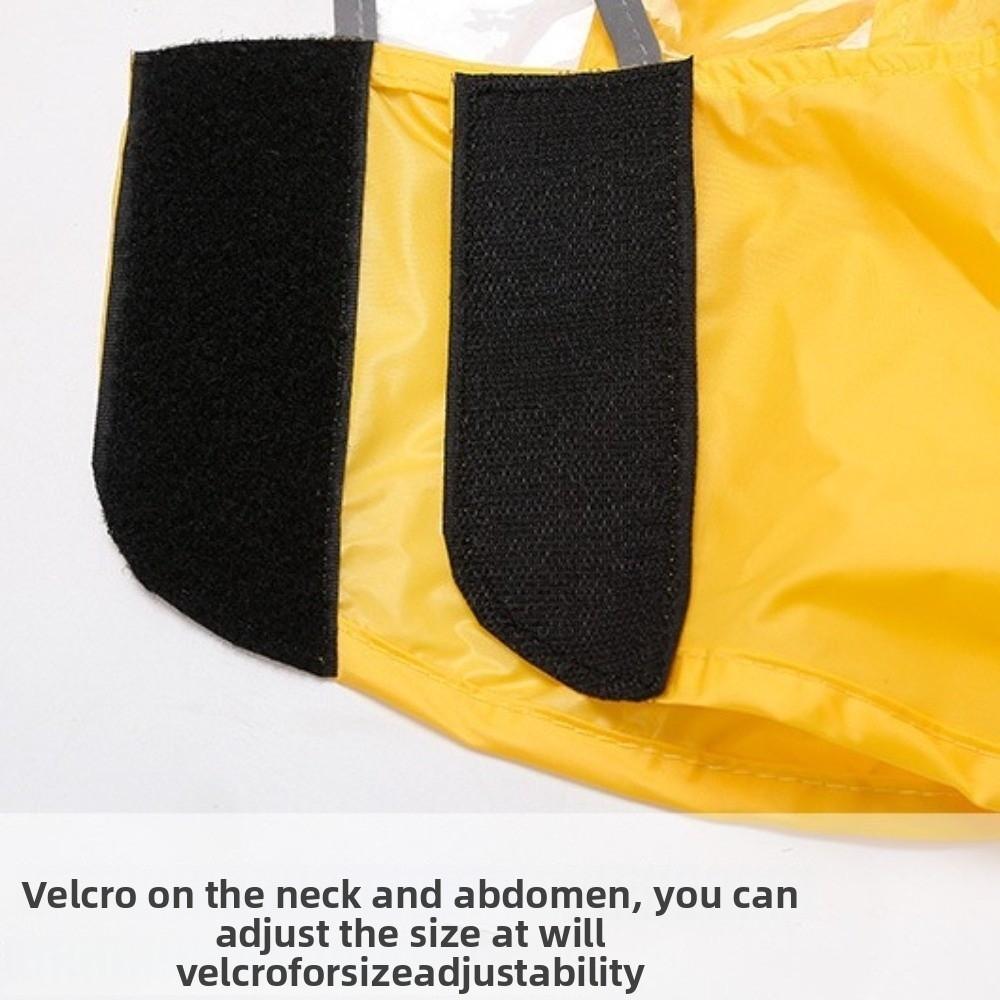 Waterproof Raincoat Dog Vest Rainy Dog Costumes Cover Dog Clothes with Hat Pet Rain Jacket Dustproof Reflective Strip