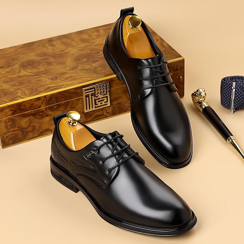 New Designer Black Dress Shoes Male Spring Autumn Fashion Casual Business Shoe Male Classic Wedding Work Leather Shoes Man