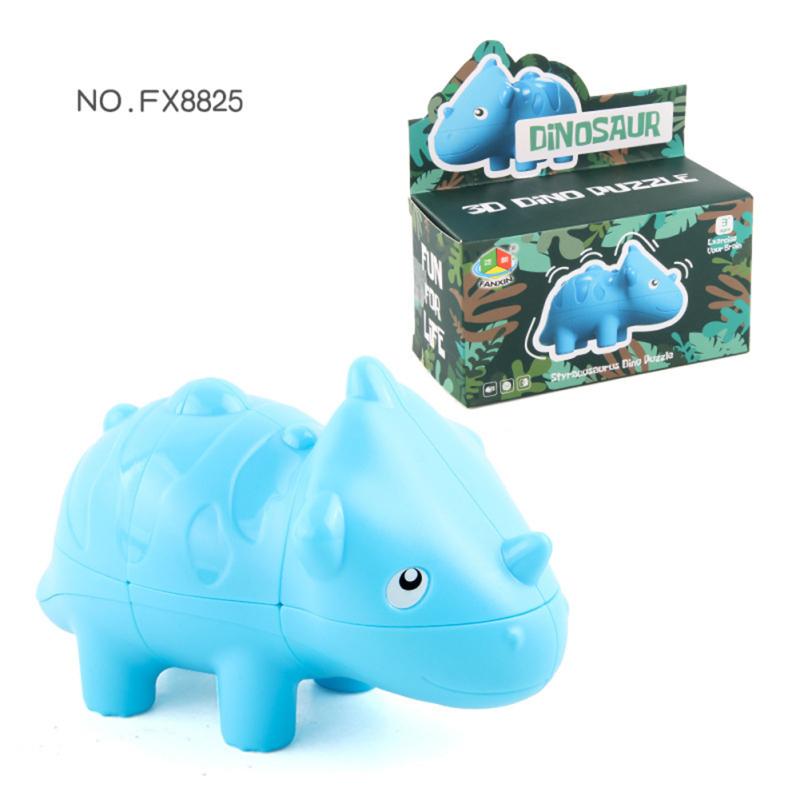2*2 Без наклеек Детский кубик-головоломка Динозавр для снятия стресса Игрушка Веселая головоломка FX8825