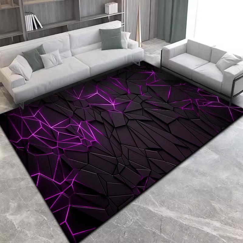 Texture Luxury Rug  Non-Slip Carpet for Living Room Bedroom Gaming Room Floor Mat Home Decor