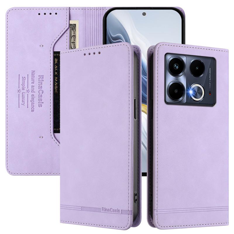 Leder Retro Diebstahlsichere Brieftasche Flip Case Für Infinix Hot 40i Hot40 Note 40 Pro+ 4G 5G Hülle Handyhülle Magnetverschluss Kartenfach