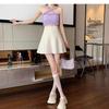 A-line Petite Women's Skirt - 2026 Autumn Academic Style Umbrella Skirt, High-Waisted Slimming Pleated Design