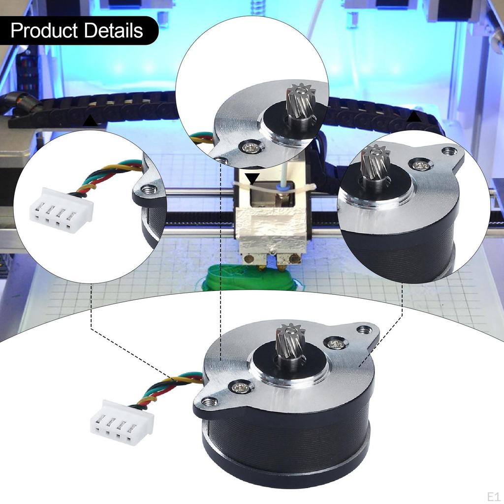 Extruder Motor Easy To Install Portable 3D Printer Parts Circular Stepper Replacement