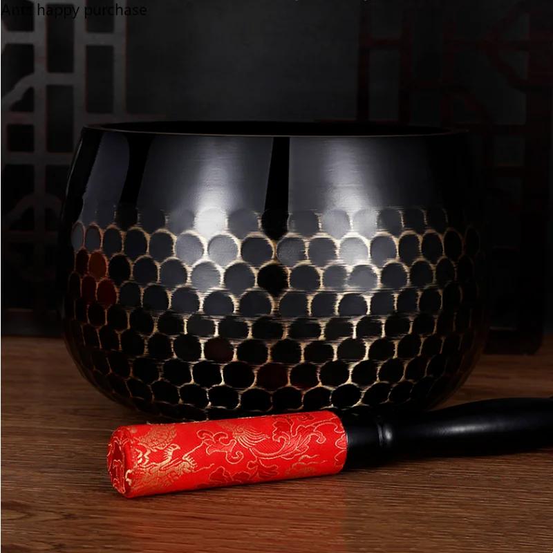 Copper Bowl Buddha Sound Bowl Buddhist Supplies Tibetan Bowls Sacrificial Music Therapy  Tibetan Singing Bowls Set Mat Stick
