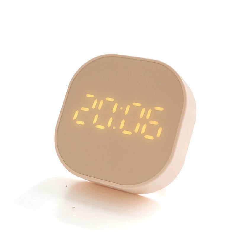 Mini Square Alarm Clock With Touch Screen Timer And Temperature Use Display