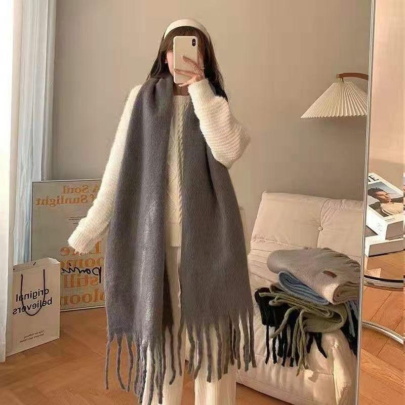 Mohair-Schal Koreanischer Stil Herbst und Winter karierter Schal Imitation Kaschmir warmer Schal Paar vielseitiger Schal