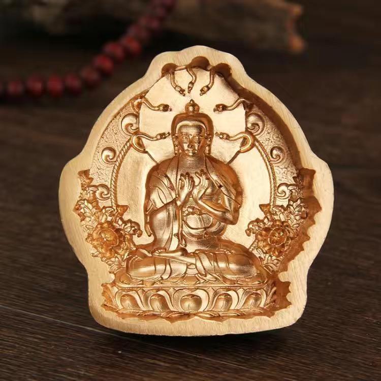 Miniature 3D Buddhist Figures Making Molds, Yellow Tantric Casting Tools, Variety Shapes, DIY Mold Crafts, Buddhism Supplies