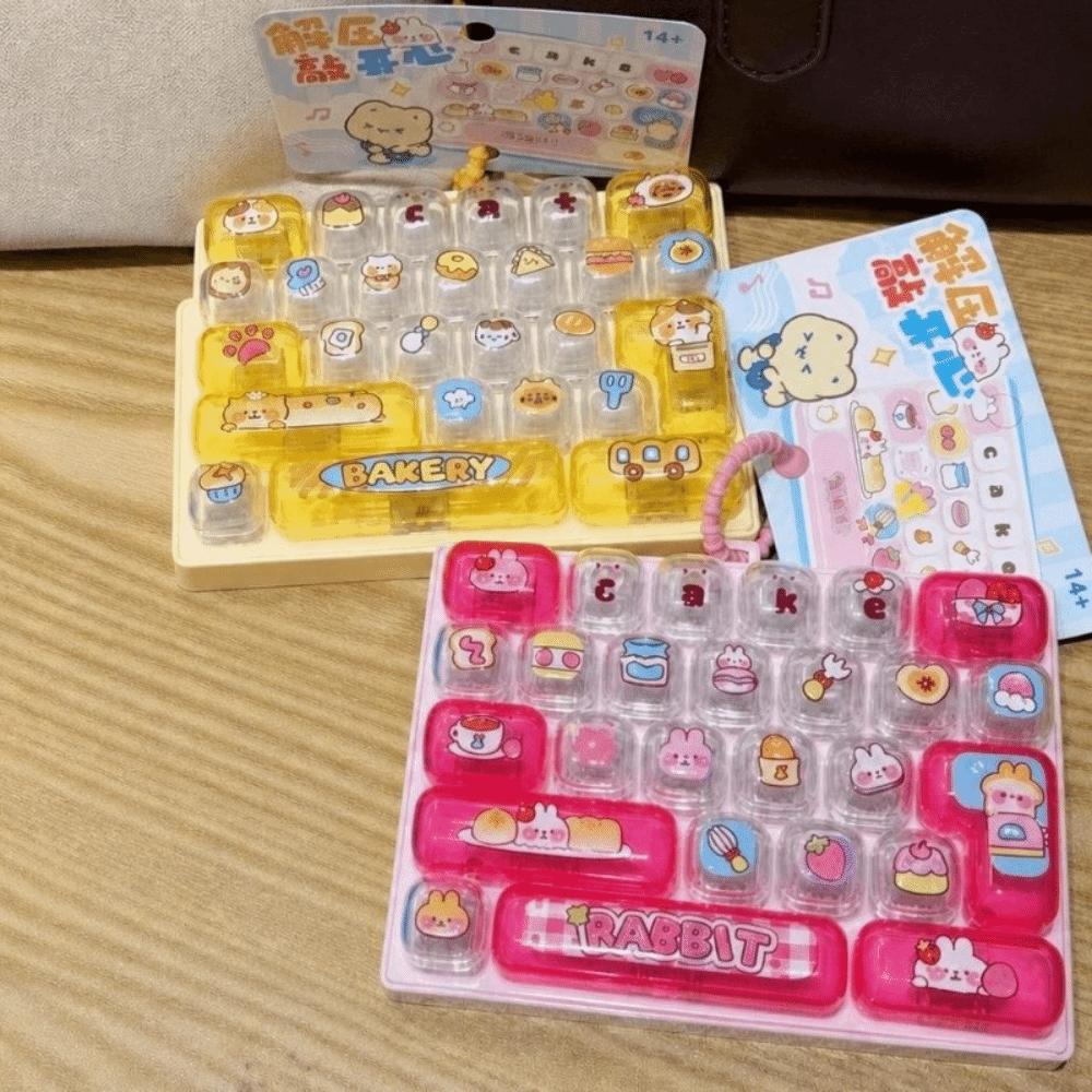 26 Keys Mechanical Keyboard Toy Clear Key Sounds Bag Pendant Charm Gift Giving