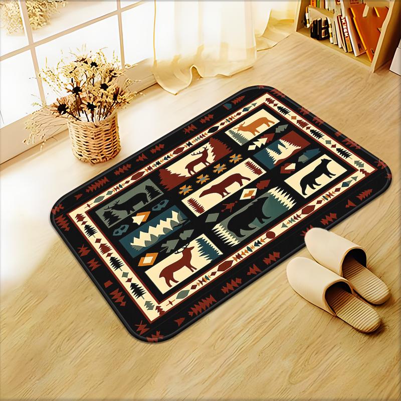 Bohemian Pony Print Rug Animal Pattern Non-Slip Carpet for Living Room Kids Bedroom Modern Home decorations Mat Baby Play Mat