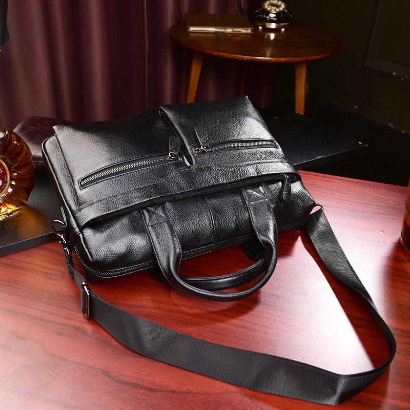 Brand Fashion Designer Leather Messenger Briefcase Men's Business Bags IPad Computer Bags 2026 Hot Fashion Male HandBag Tote Bag