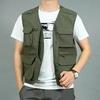 Men's Plus Size Quick-Dry Outdoor Casual Vest - Sleeveless, Loose Fit for Spring & Autumn