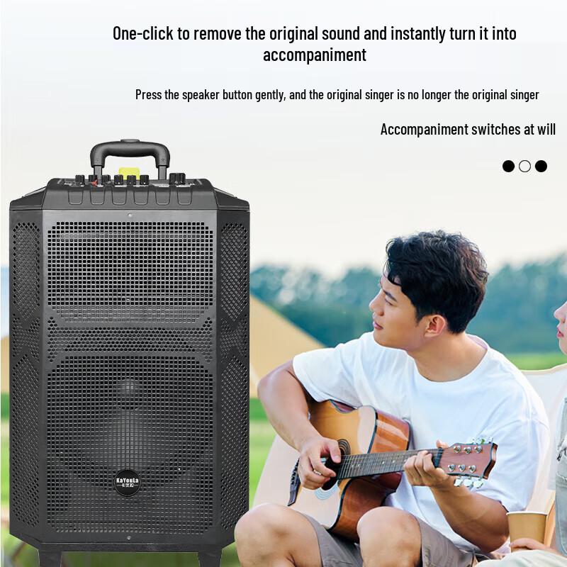 KaYouLa LG-60 Portable Outdoor Karaoke Bluetooth Trolley Speaker CN Plug (adapter Included)