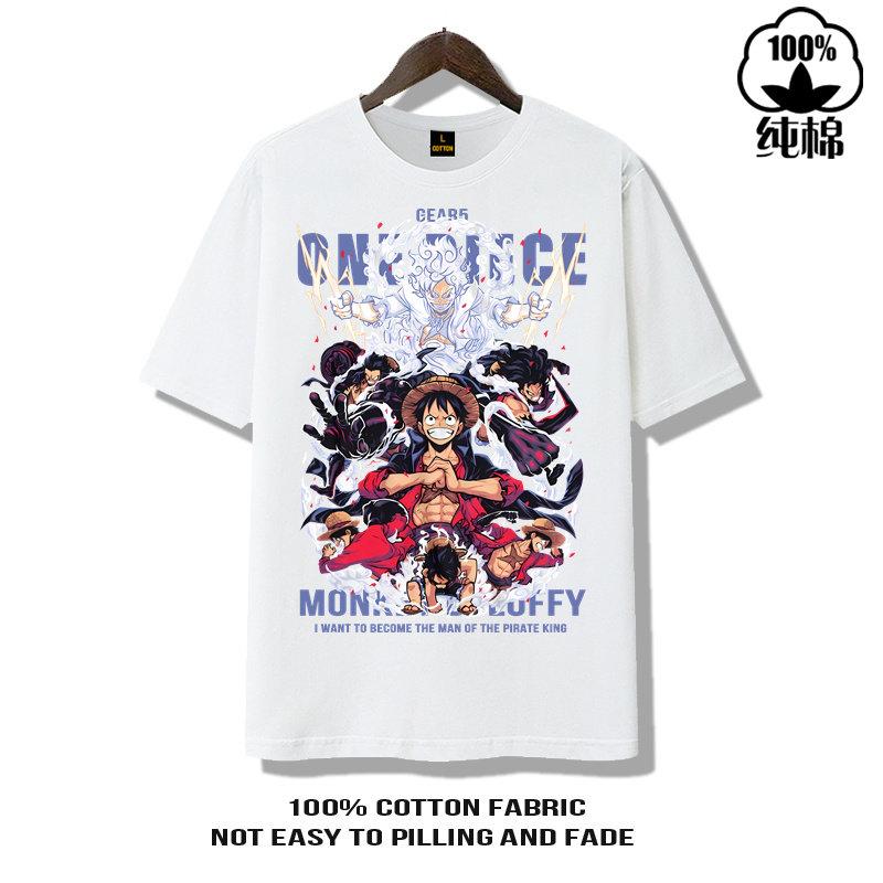 ONE PIECE Shortsleeved Mens and Womens Same Style Comfortable Shortsleeved Couples Clothing Casual Shortsleeved Popular