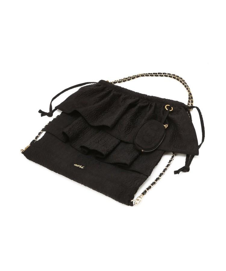 Athe Vanessabruno [Frill] Black Chain Backpack And Shoulder Bag M Aaba6E710Bk
