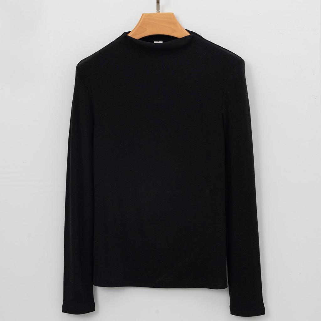 Wool Silk Slim Fit Thermal Velvet Top for Women