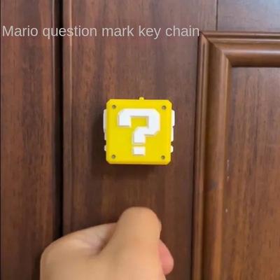Super Mario Game Brick Keychain Anime Plastic Classic Sound Backpack Pendant Funny Kids Reduce Stress  Dolls Toys Gift