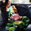 1pc Rose Printing Lightweight Flannel Blanket, Comfortable and Warm Blanket, for Camping Sofa Bed and Couch Office, in All Seasons