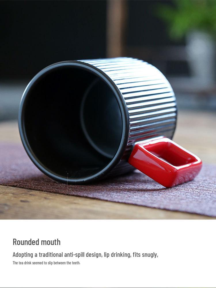 Door Starbucks geïnspireerde koffiemokken met verticale strepen - Amerikaanse stijl