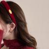 2023 Red Velvet Headband: Elegant Women’s Autumn/Winter Hair Accessory