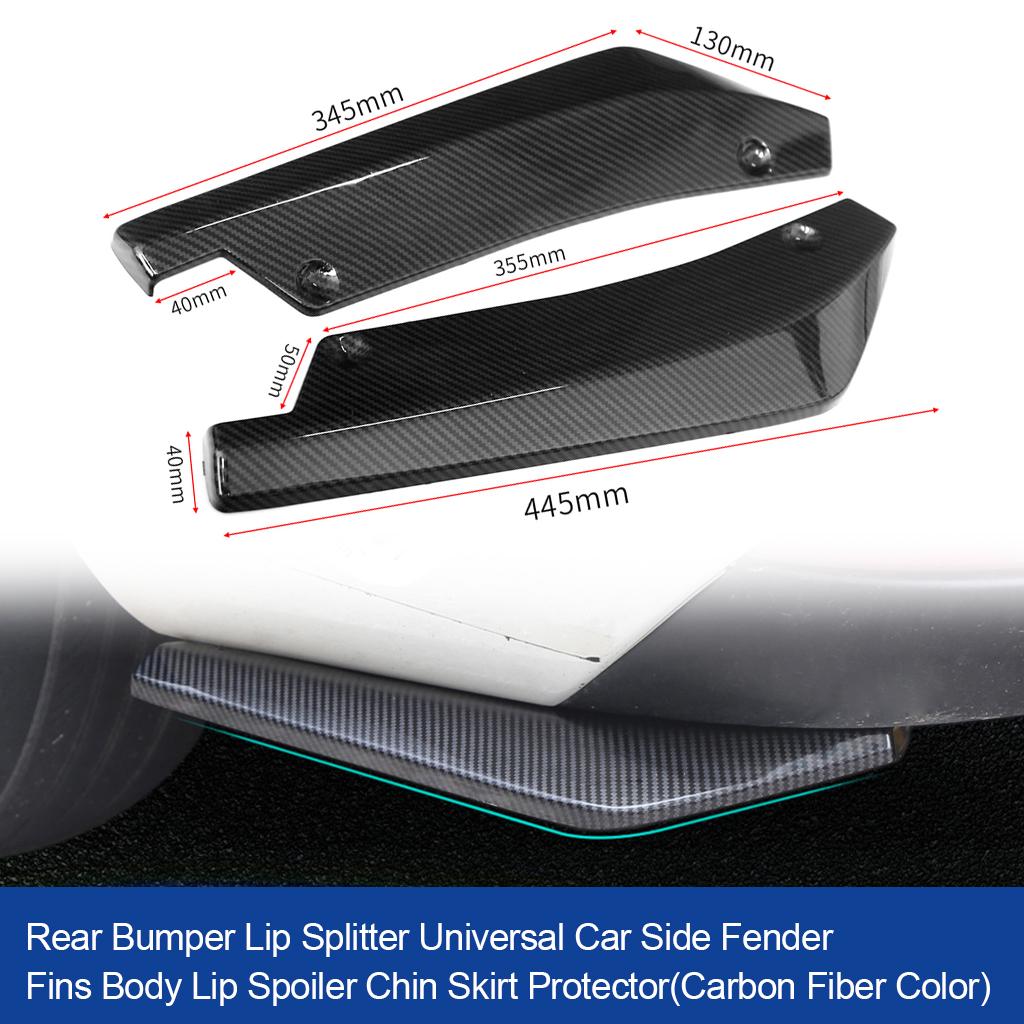 Rear Bumper Lip Splitter Universal Car Side Fender Fins Body Lip Spoiler Chin Skirt