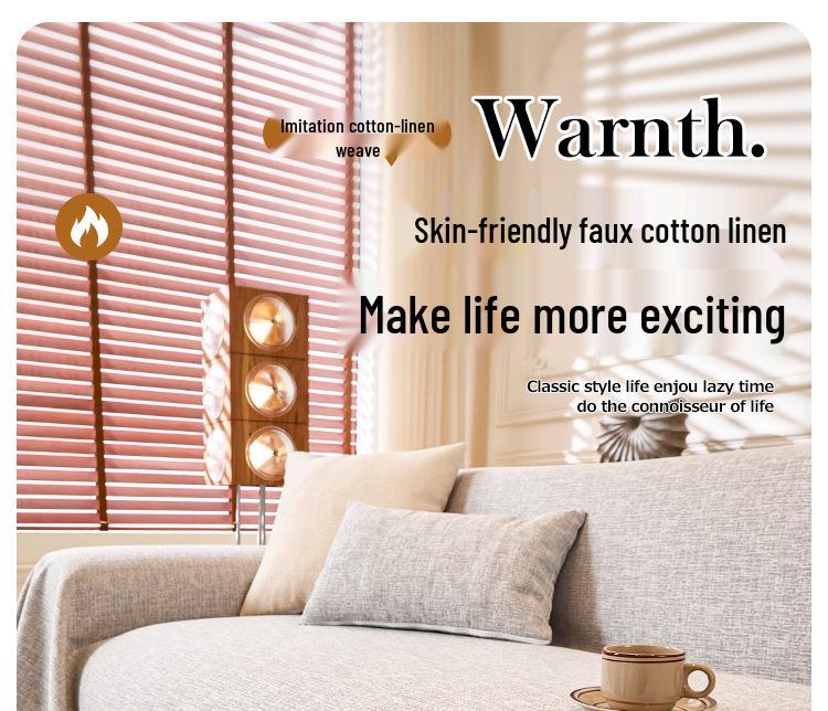 2025 Nowoczesny Pokrowiec na Sofę w Stylu Japońskim: Imitacja bawełny i lnu odporna na zarysowania