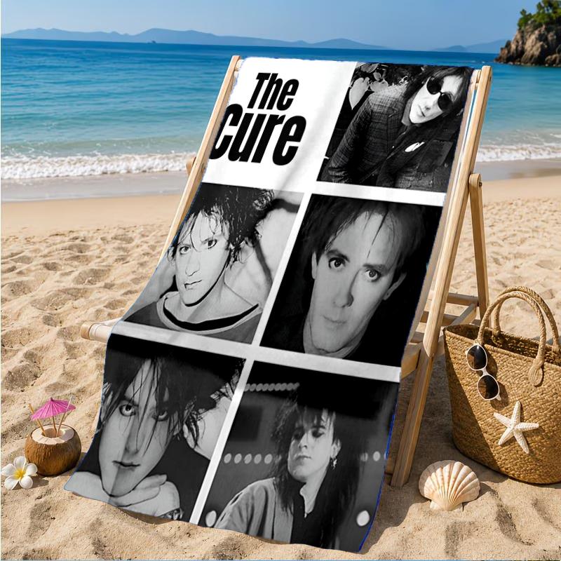 The Cure Band Portraits Beach Towel, Super Soft Microfiber, Perfect Gift for Her/Him, Birthday, for Pool, Beach, Travel, Decor Beach Party