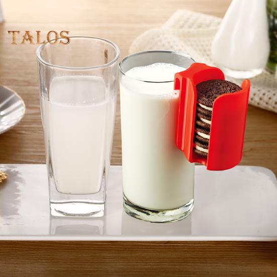 1/2Pcs Red Cookie Holder Mug 10-Cookie Stand Plastic Cup Side Cookie Organizer Freshness-Sealing Cookie Container Storage Red Cookie Cup with Storage