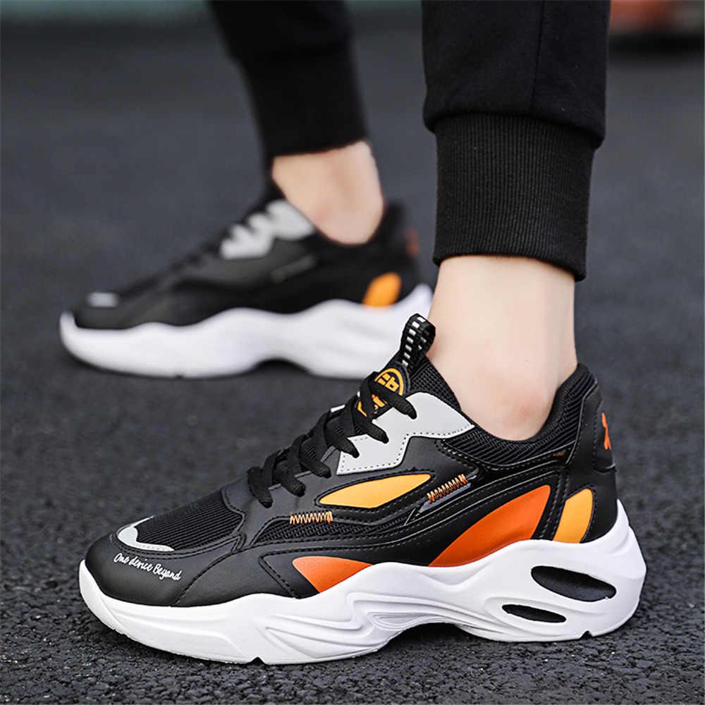 Men Fashion Breathable Running Sports Shoes Platform Lace Up Sneakers Men Fashion Breathable Running Sports Shoes Platform Lace Up Sneakers