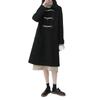 Women's Retro Toggle Wool Coat: Mid-Length Korean Preppy Style, Thickened for Autumn & Winter 2023