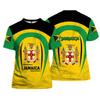 Jamaica Flag Emblem Graphic T Shirt For Men 3D Print Jamaican T-Shirt Tops Short Sleeve O Neck Mens Tee Shirts Streetwear
