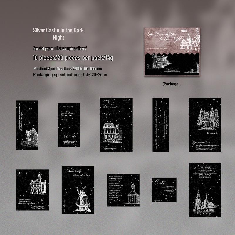 Dark Tones Hot Silver Ketchup Girl Night Poetry Series Journal: DIY Collage & Decoration